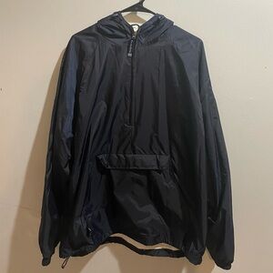 Charles River Apparel Men's XL Navy Blue Hooded Wind-Breaker Warm Rain Outdoor